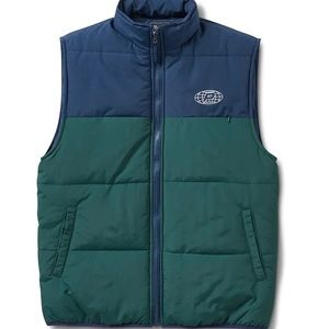 Primitive Puffer Vest Green and Blue